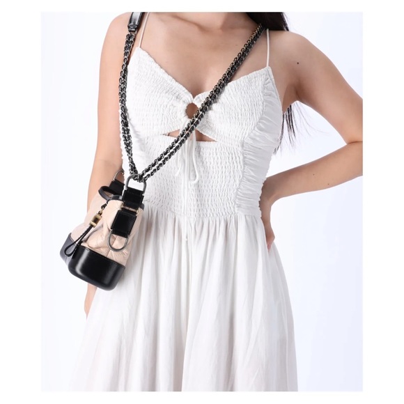 Chanel Small Gabrielle Hobo Bag Black Tan Beige Aged Calfskin Quilted Leather - Picture 2 of 2